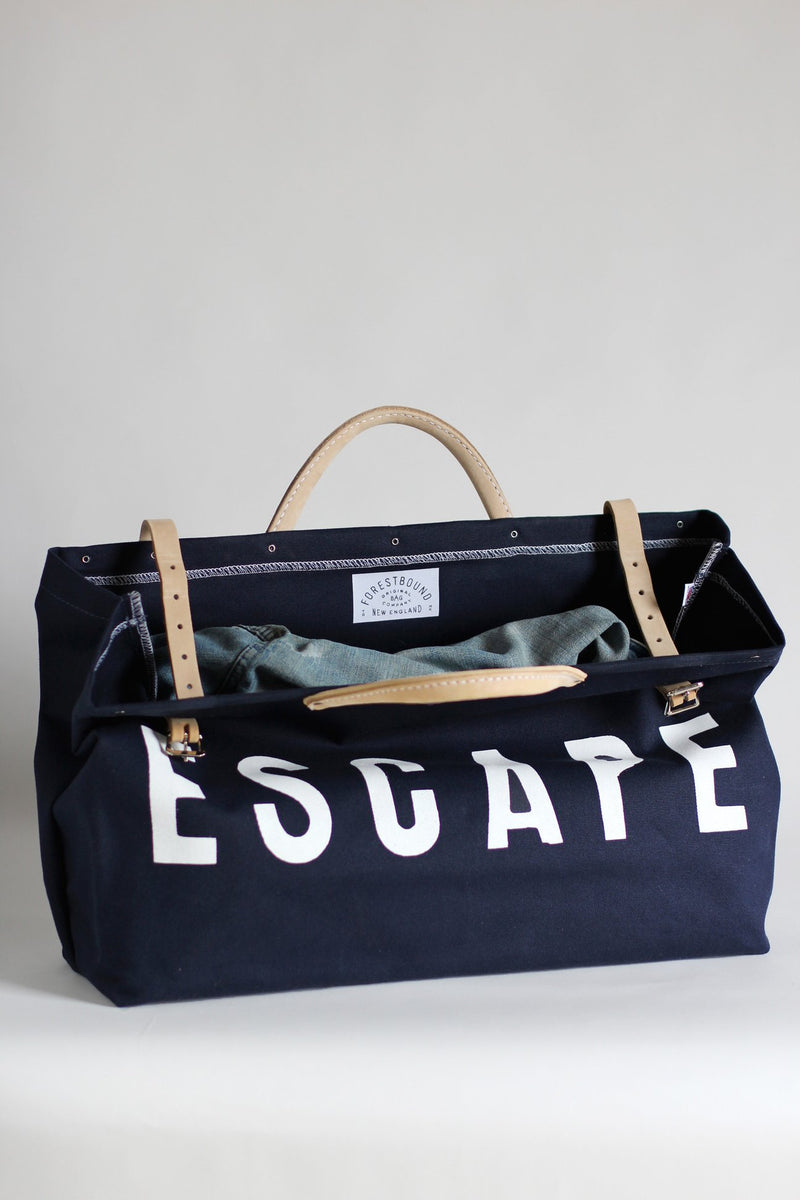 Forestbound ESCAPE Canvas Utility Bag Navy Blue With Shoulder