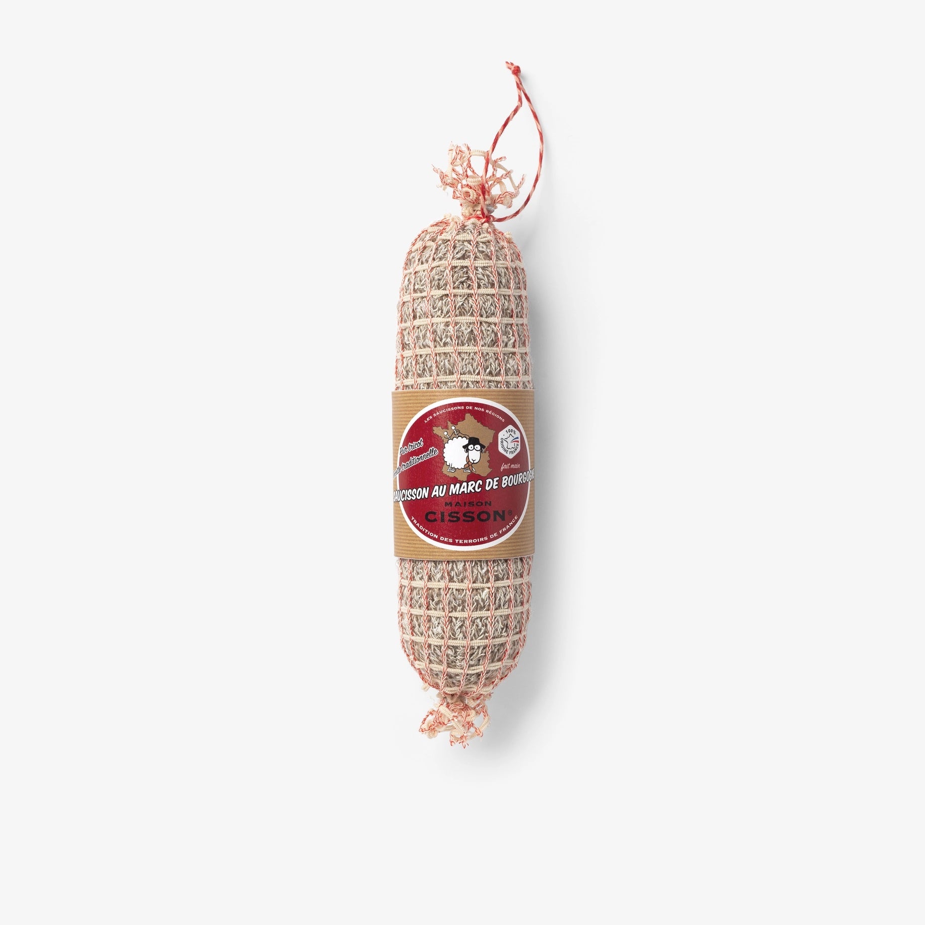 Knitted “Burgundy Marc Sausage” by Maison Cisson