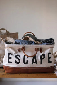 ESCAPE Weekender Ivory Canvas Utility Bag