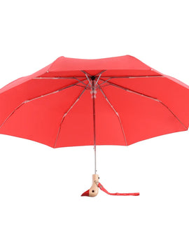 Red Compact Eco-Friendly Wind Resistant Umbrella by Original Duckhead