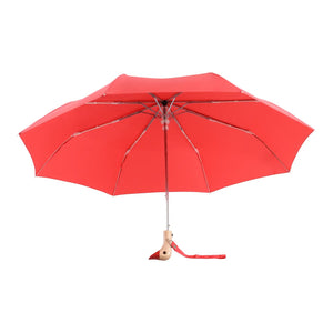 Red Compact Eco-Friendly Wind Resistant Umbrella by Original Duckhead