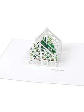 Green House Pop-up Greeting Card UWP Luxe