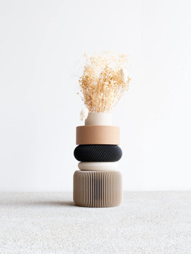 NU Oval Modular Vase by Minimum Design