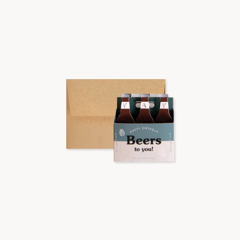 Beers To You Birthday Pop-up Card by UWP Luxe - Harold&Charles