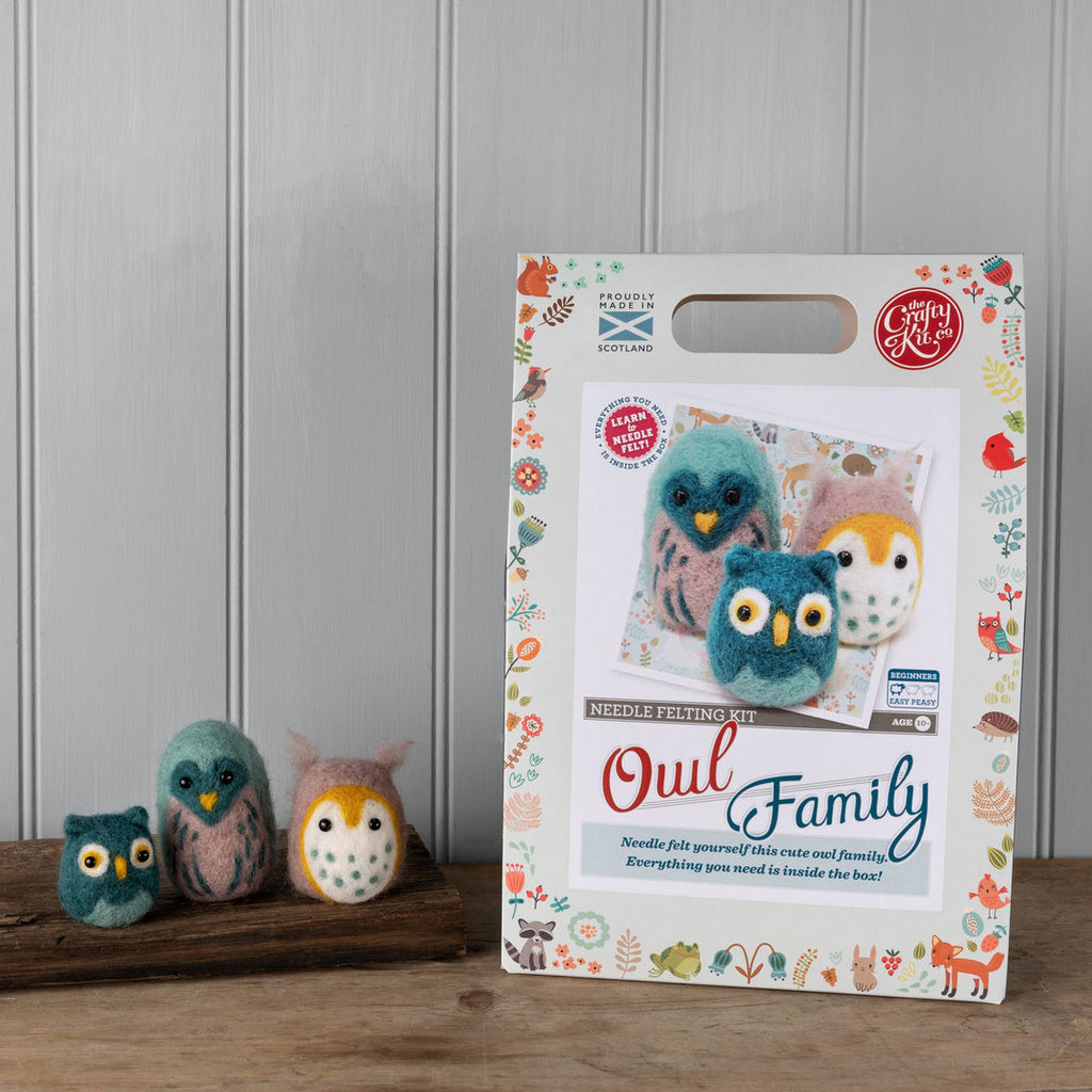 Owl Family Needle Felting Kit - Harold&Charles