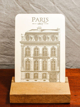 Card Parisian Building Champs-Élysées by  L'Atelier Letterpress