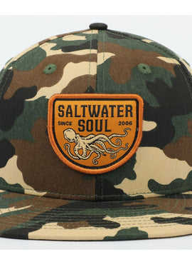 Octopus Snapback Hat by SALTWATERSOUL