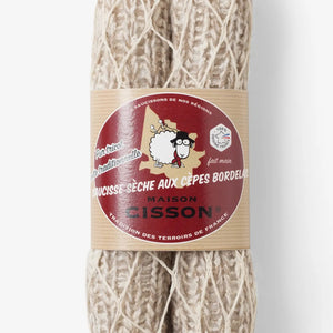 Knitted Dry Sausage with Bordeaux Mushrooms by Maison Cisson