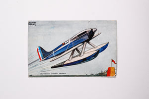Vintage Aviation Postcard | The Vickers Supermarine (artist Roland Davies)