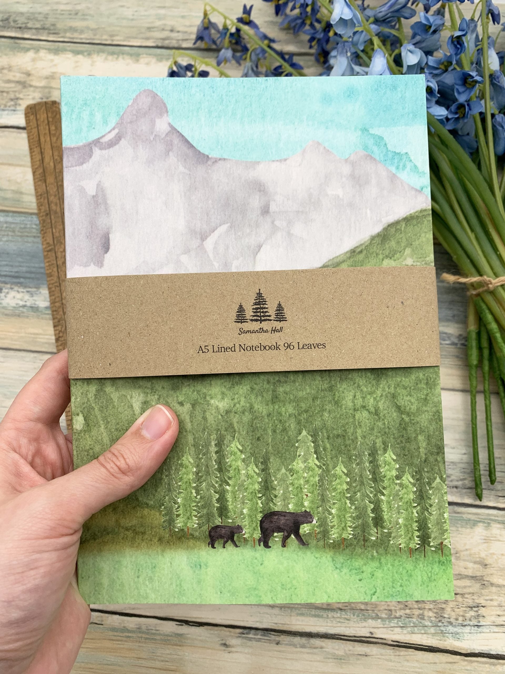 Bear A5 Notebook by Samantha Hall