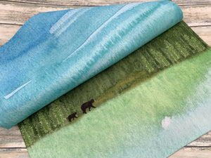 Bear Tea Towel by Samantha Hall Designs