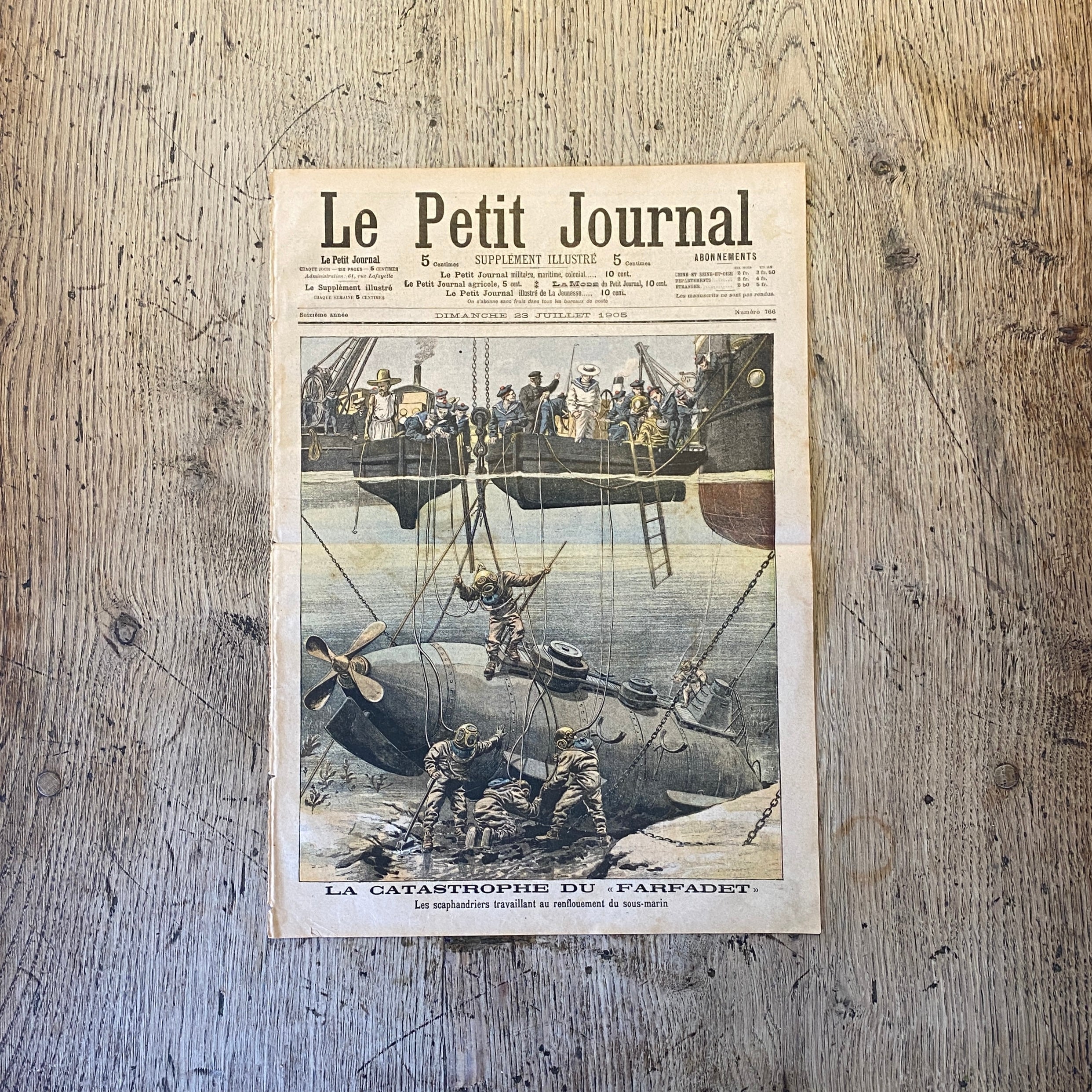 Vintage Newspaper 1905 Pi Diver Leprechaun Catastrophe