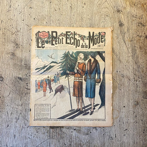 Vintage Newspaper 1929 PEM SKI CONCOURS PISTE SAUT MODE FEMME