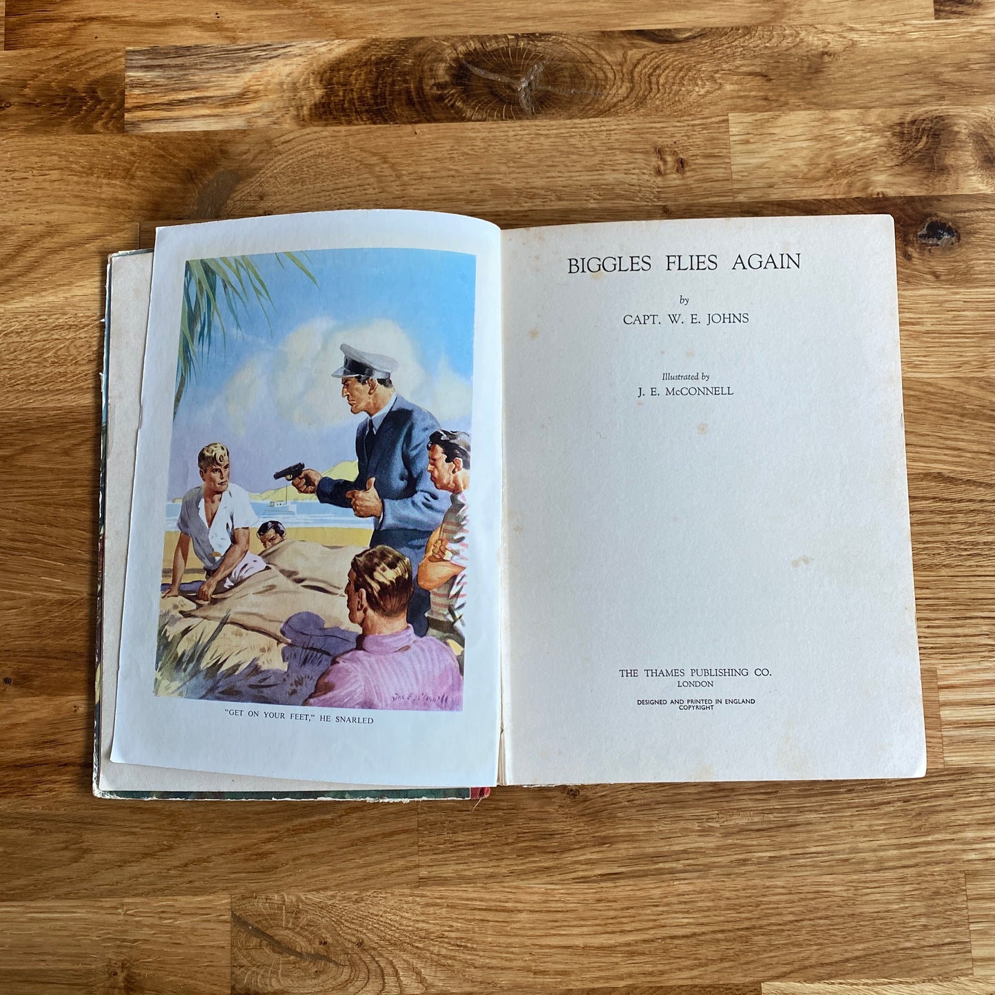 Vintage Book Biggles Flies Again by Capt. W. E. Johns