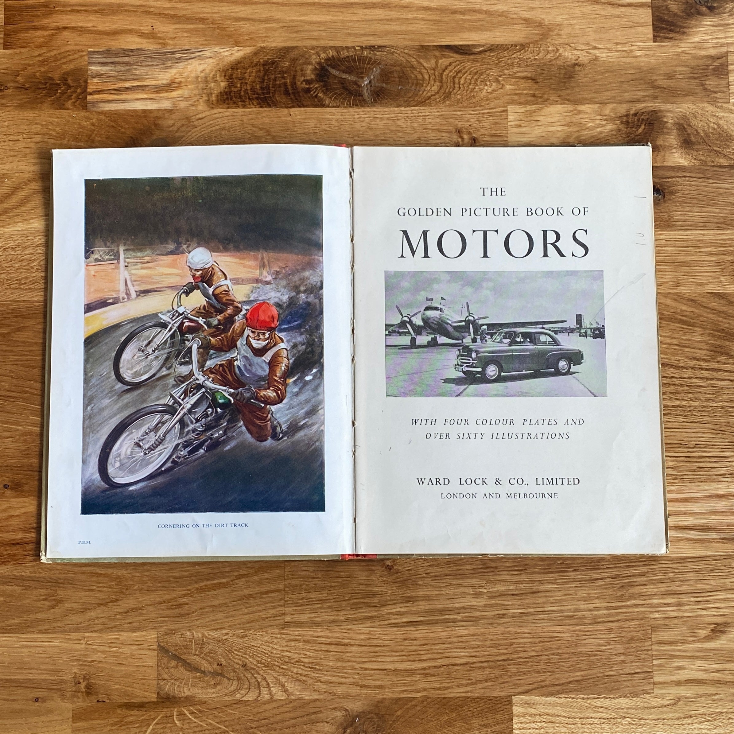 Vintage Book The Golden Picture Book Of Motors