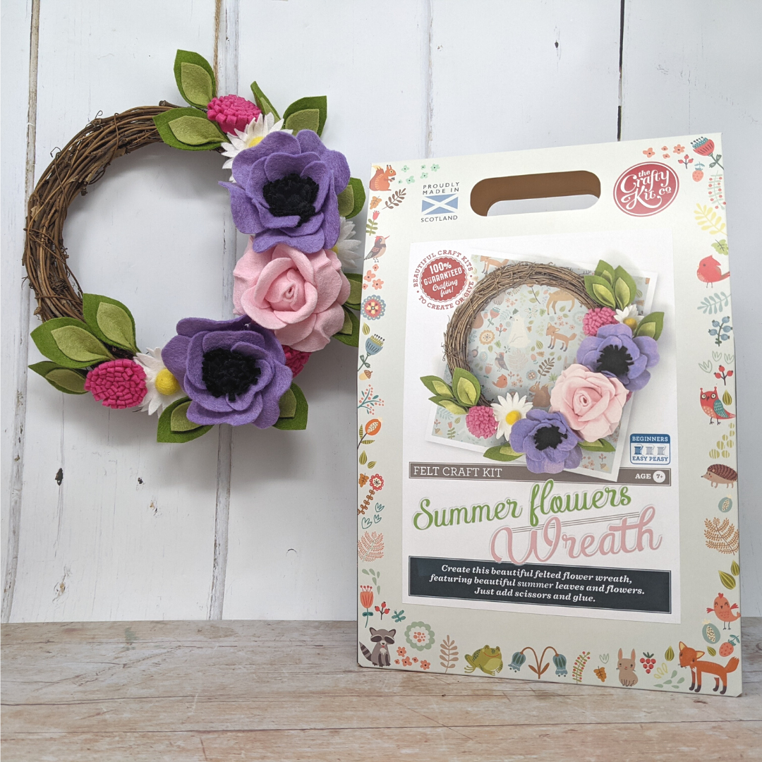 Summer Flowers Felt Wreath Craft Kit - Harold&Charles
