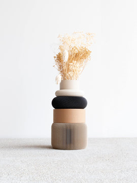 NU Oval Modular Vase by Minimum Design