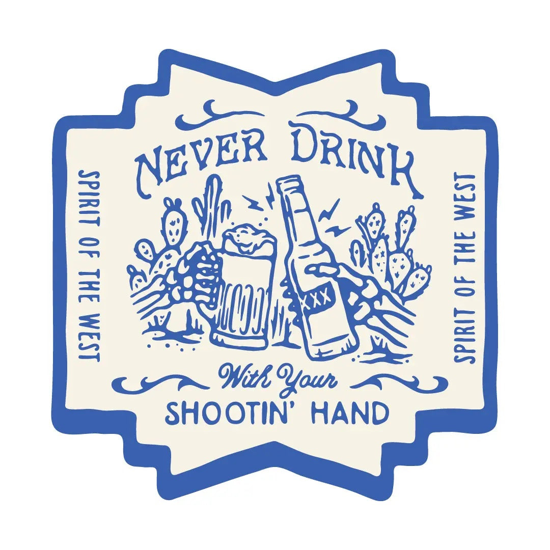Shootin' Hand Sticker - ¡Salud! Edition by Sendero Provisions Co.
