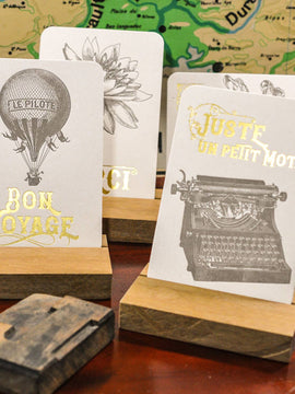 Greeting Card Just a Word Typewriter by L'Atelier Letterpress