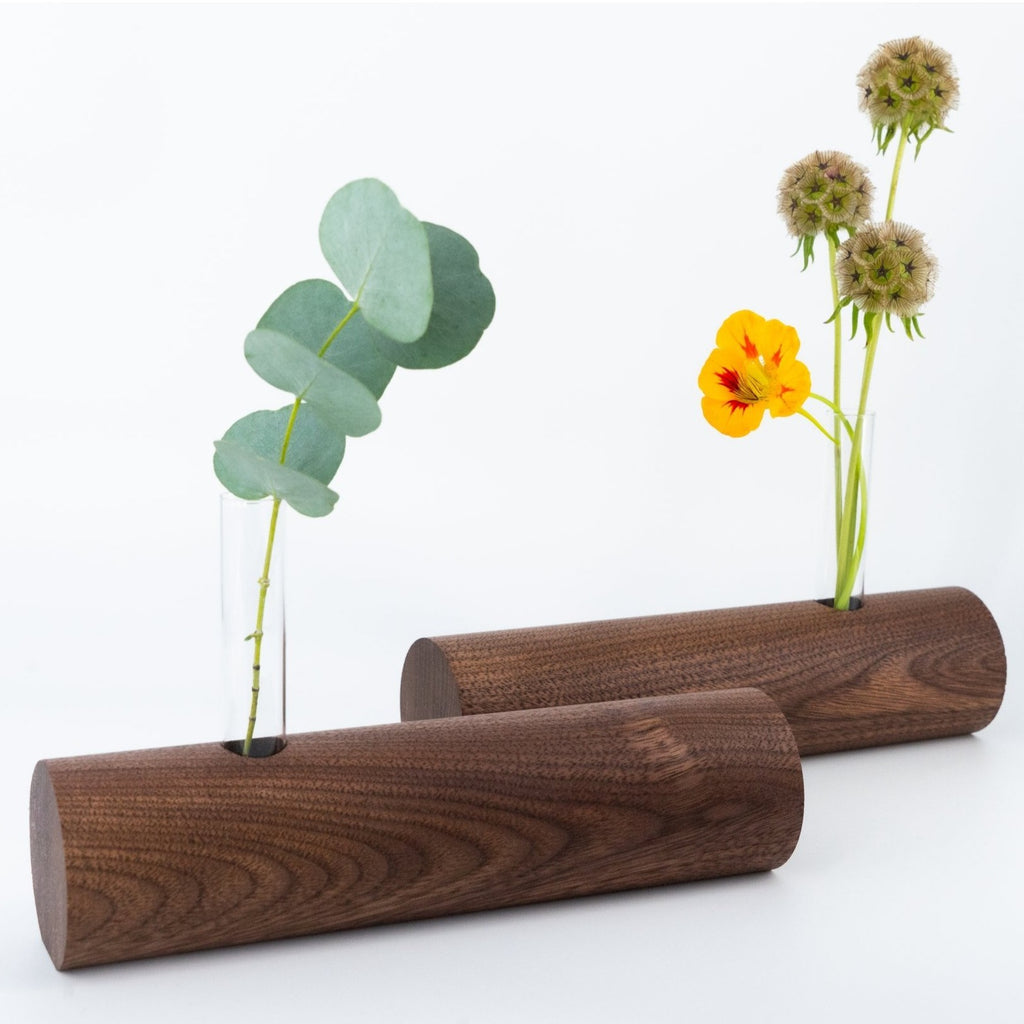Wooden Flower Vase Walnut Tree - Harold&Charles