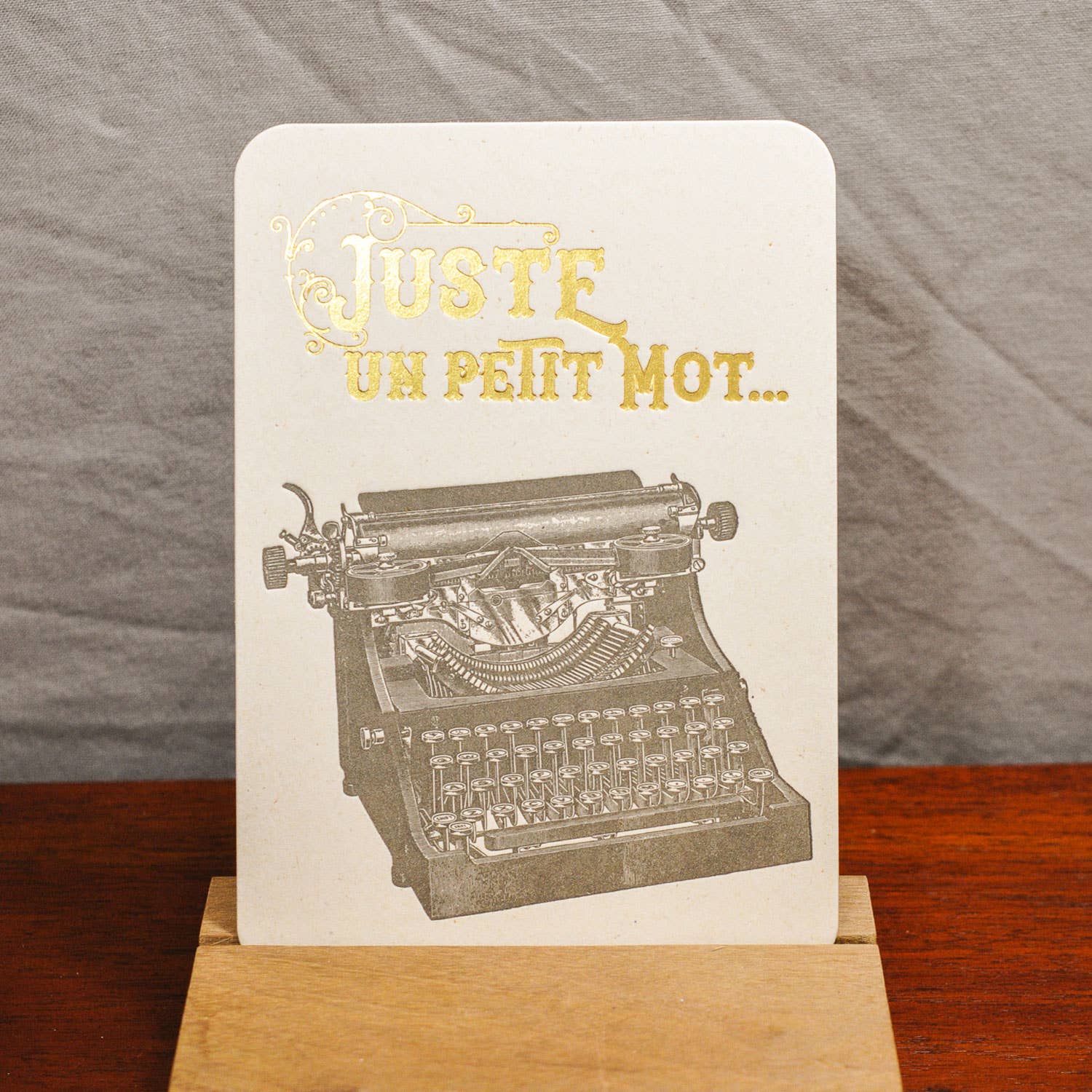Greeting Card Just a Word Typewriter by L'Atelier Letterpress - Harold&Charles